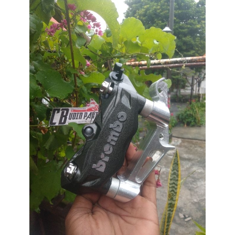 KALIPER BREMBO M432 KALIPER BREMBO 4PISTON BLACK  DETAIL ORIGINAL