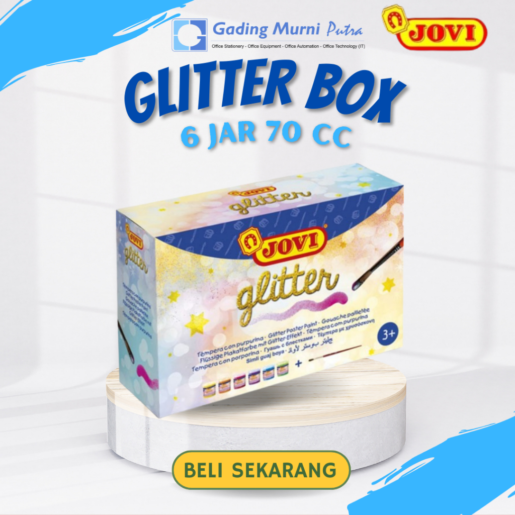 

JOVI GLITTER POSTER PAINT BOX 6 JAR 70 CC ASSORTED COLOR