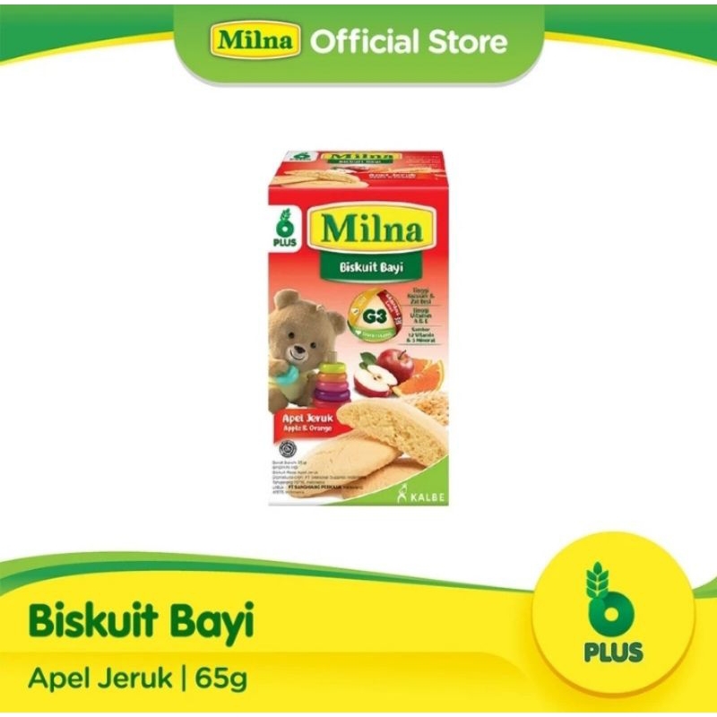 Milna Biskuit Bayi Apel Jeruk 65gr
