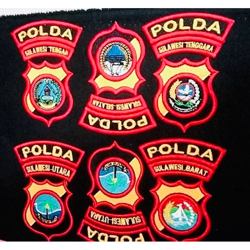 LOGO POLDA / LOGO POLDA SELURUH SULAWESI / FULL BORDIR TIMBUL