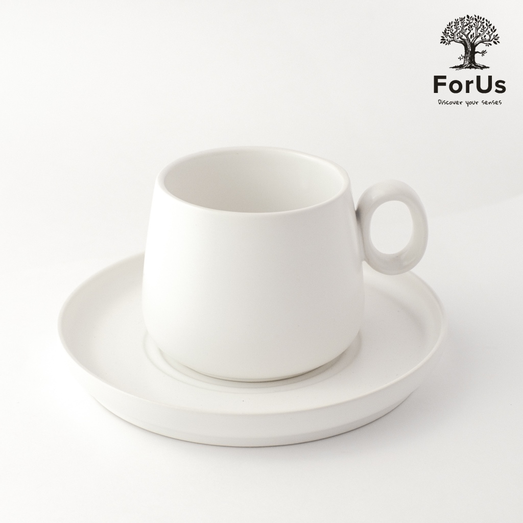 Cangkir keramik kopi teh 300ML nordic ceramic mug with saucer Cups with saucers 300ml