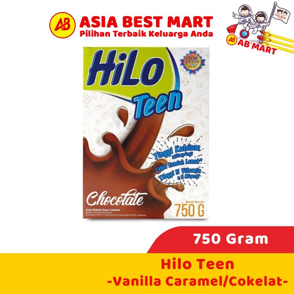 

Hilo Teen Chocalate Vanilla 750 Gr Susu Tinggi Kalsium Rendak Lemak