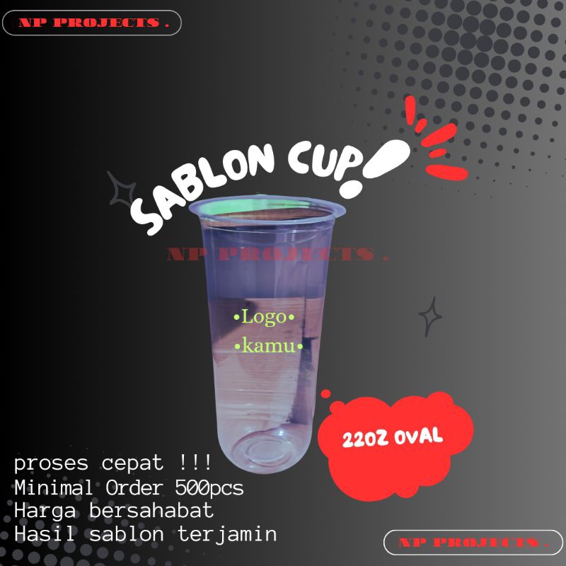 SABLON GELAS CUP 22oz Oval