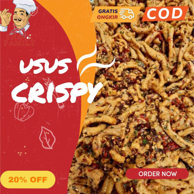 

USUS CRISPY KILOAN PEDAS DAUN JERUK | USUS KRISPI