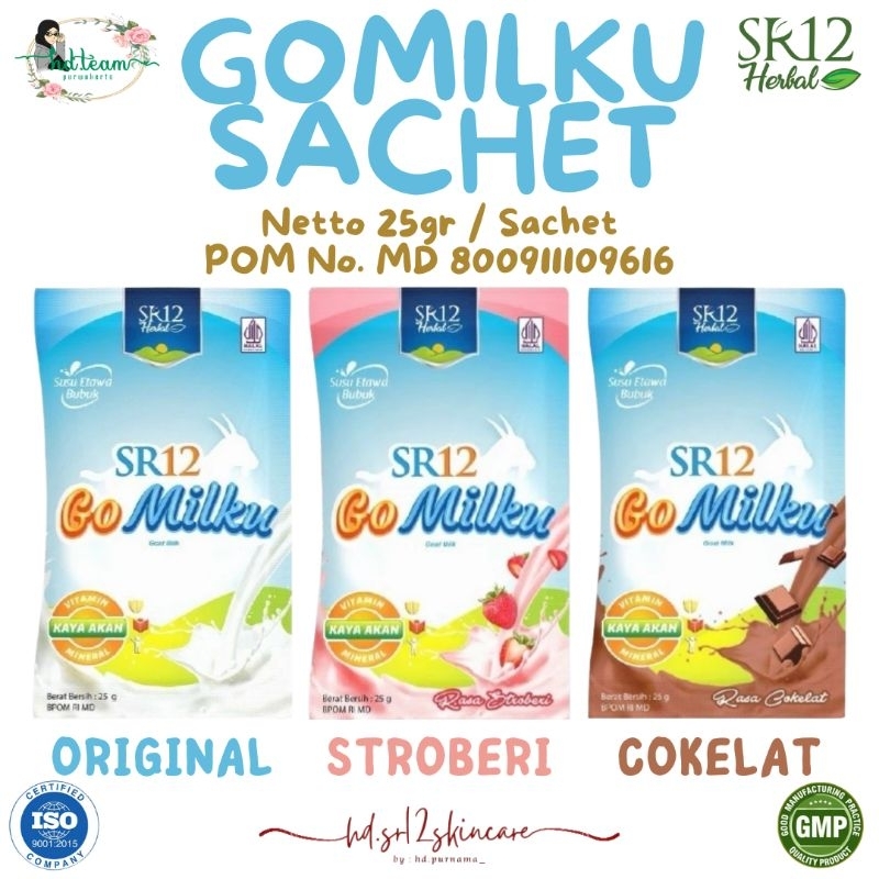 

GOMILKU SACHET SR12 Susu Kambing Etawa Kemasan Saset Premium Harga Ekonomis Original Cokelat Stroberi