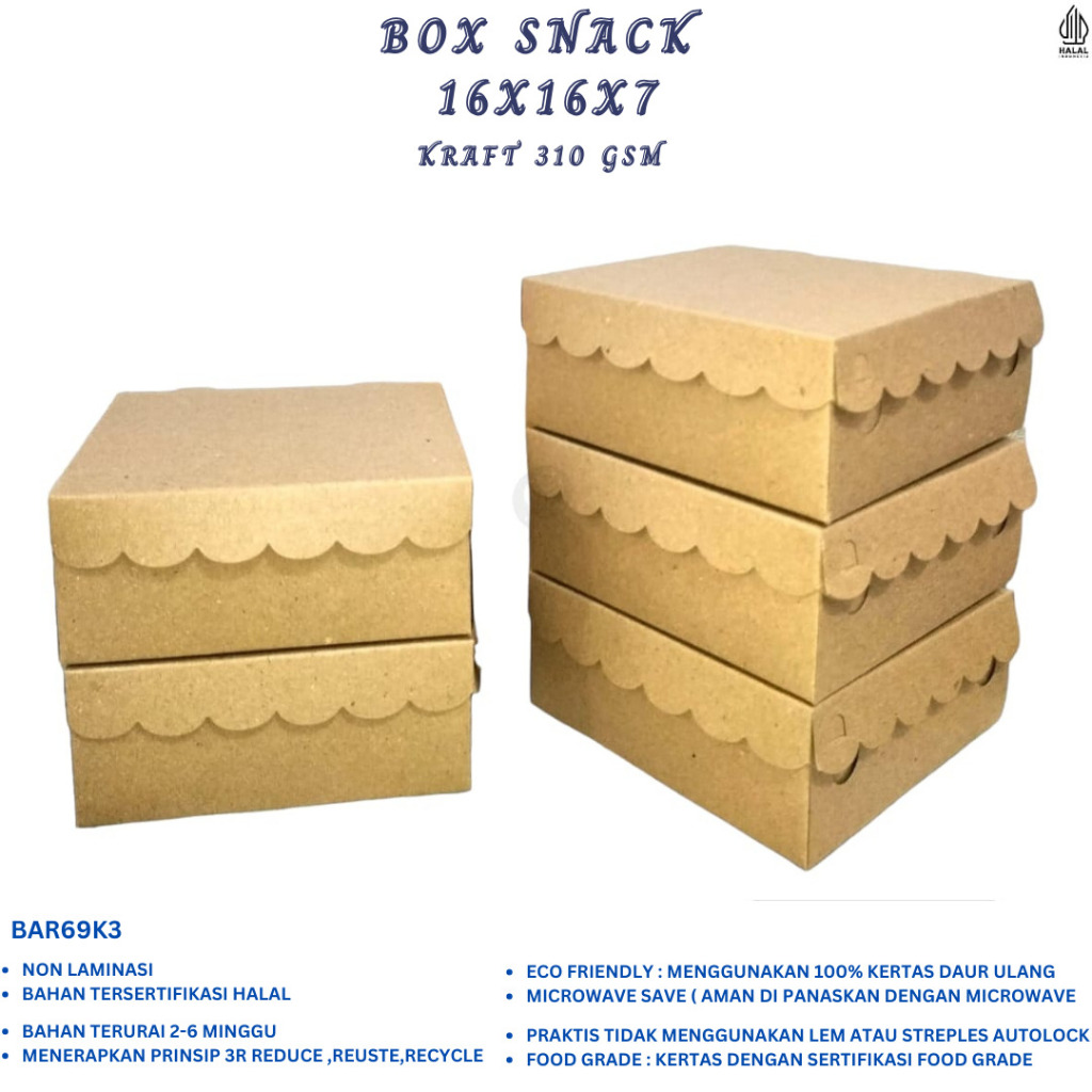 Box Snack 16X16 Dus Nasi Dus 16x16 (BAR69K3-16X16X7)