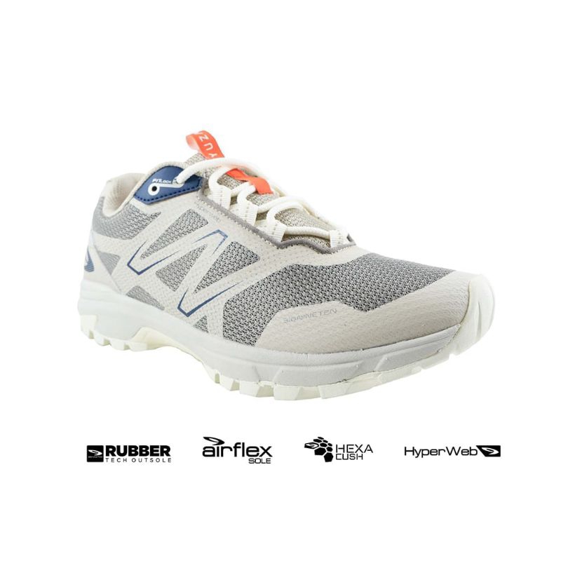 910NINETEN SEPATU LARI TERLARIS ORIGINAL -sepatu running ,lari 910 nineteen ; YUZA TRAIL - ABU MUDA/