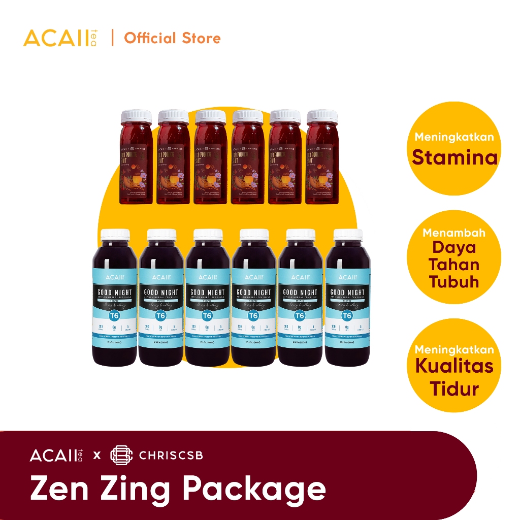 

Acaii Tea x Chris CSB Zen Zing Package (6x140ml & 6x500ml)