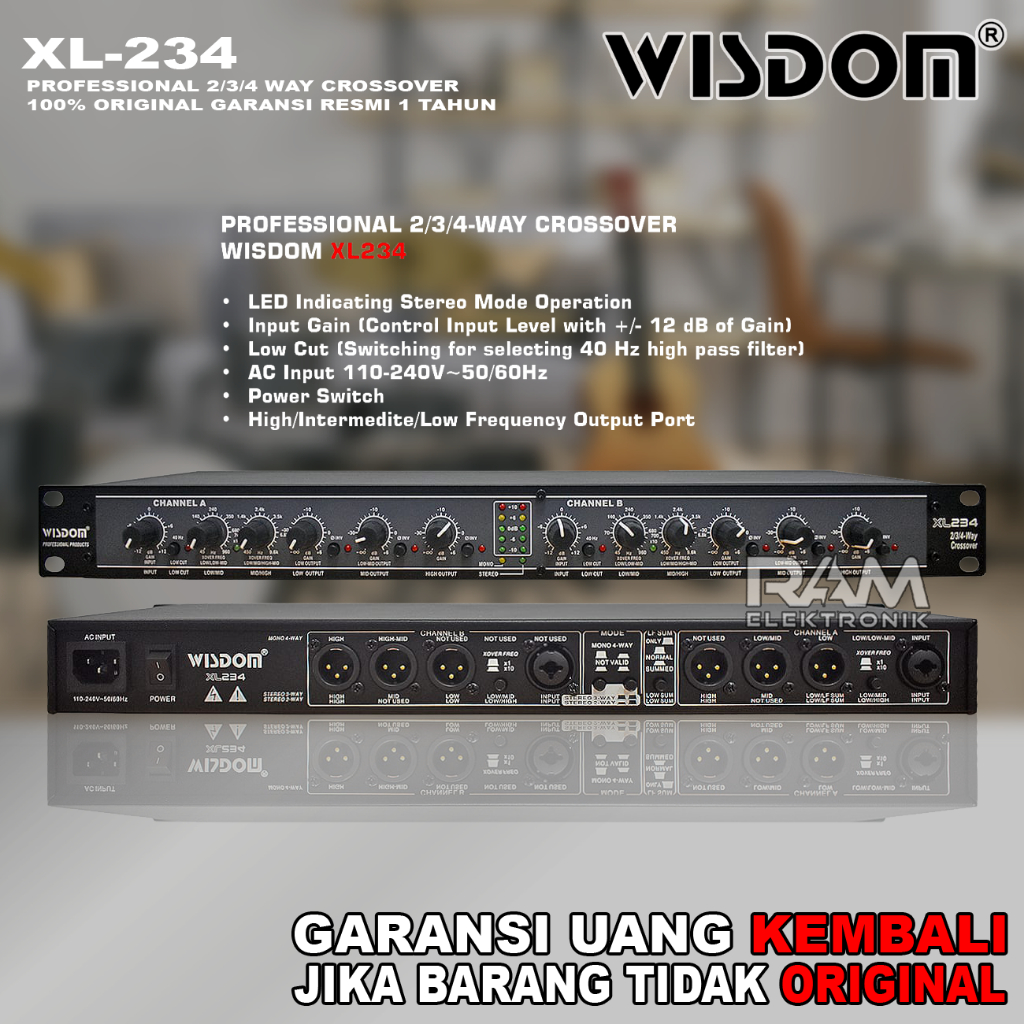 Crossover Pasif WISDOM XL234 / XL 234 Original 2/3/4 Way Crossover