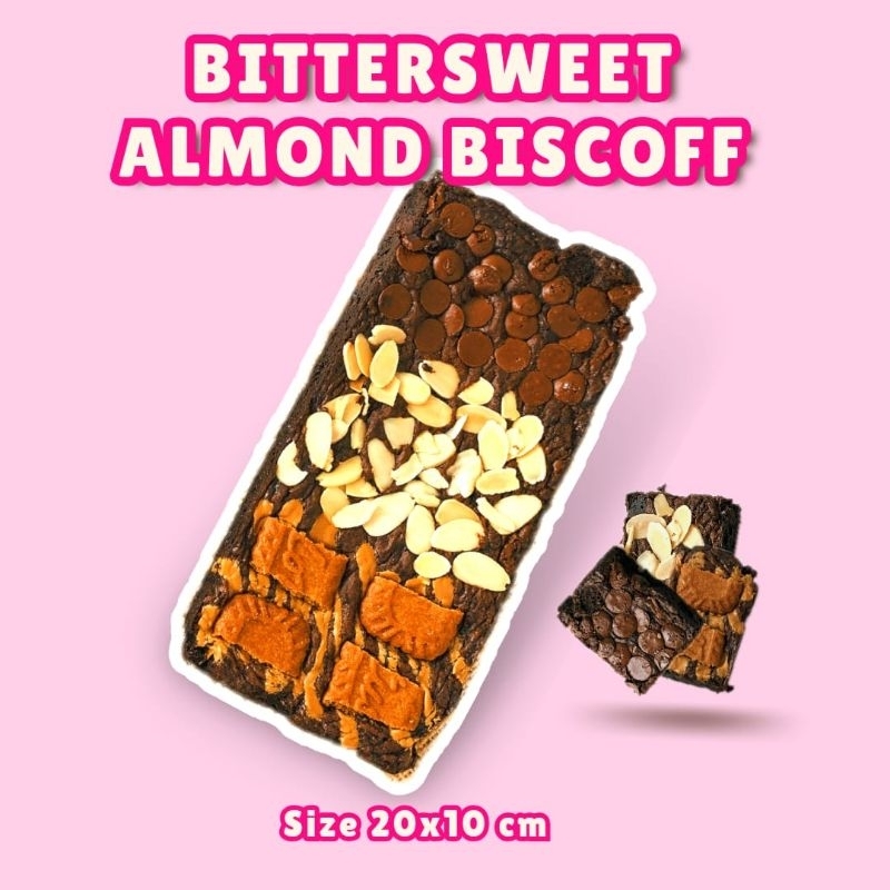 

Bittersweet Almond Biscoff / Brownies Panggang ukuran 20x10cm