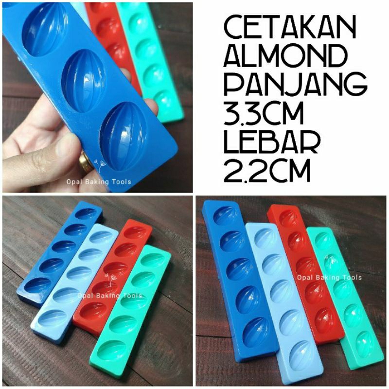 Cetakan Kue Bangkit Susu Bentuk Almond Kemiri Biji Pala