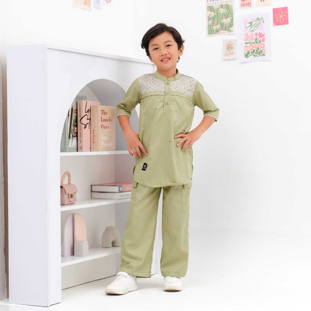 Applekidz Set Setelan Baju Muslim Koko Kurta Turki Anak Laki- laki Umur 2- 14 Tahun Aadil