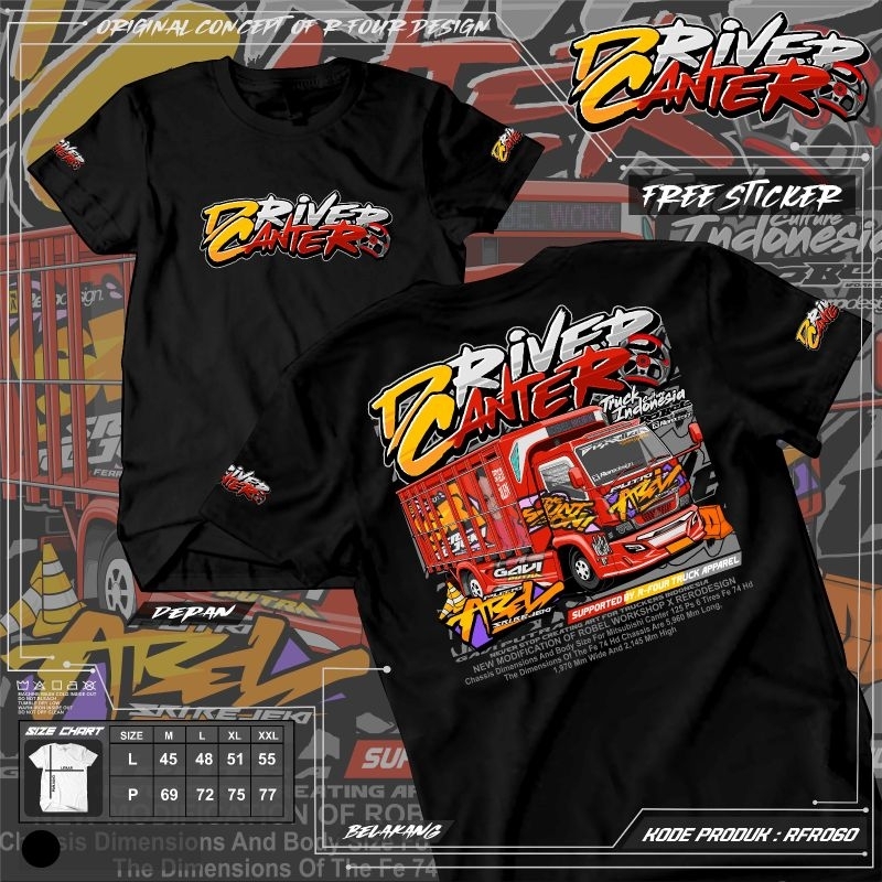 rfr 60 baju kaos truk driver canter baju truk canter viral murah distro keren