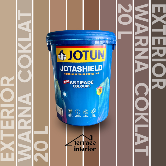 Cat Tembok Jotashield Antifade Colours Exterior Jotun warna Coklat 20 L