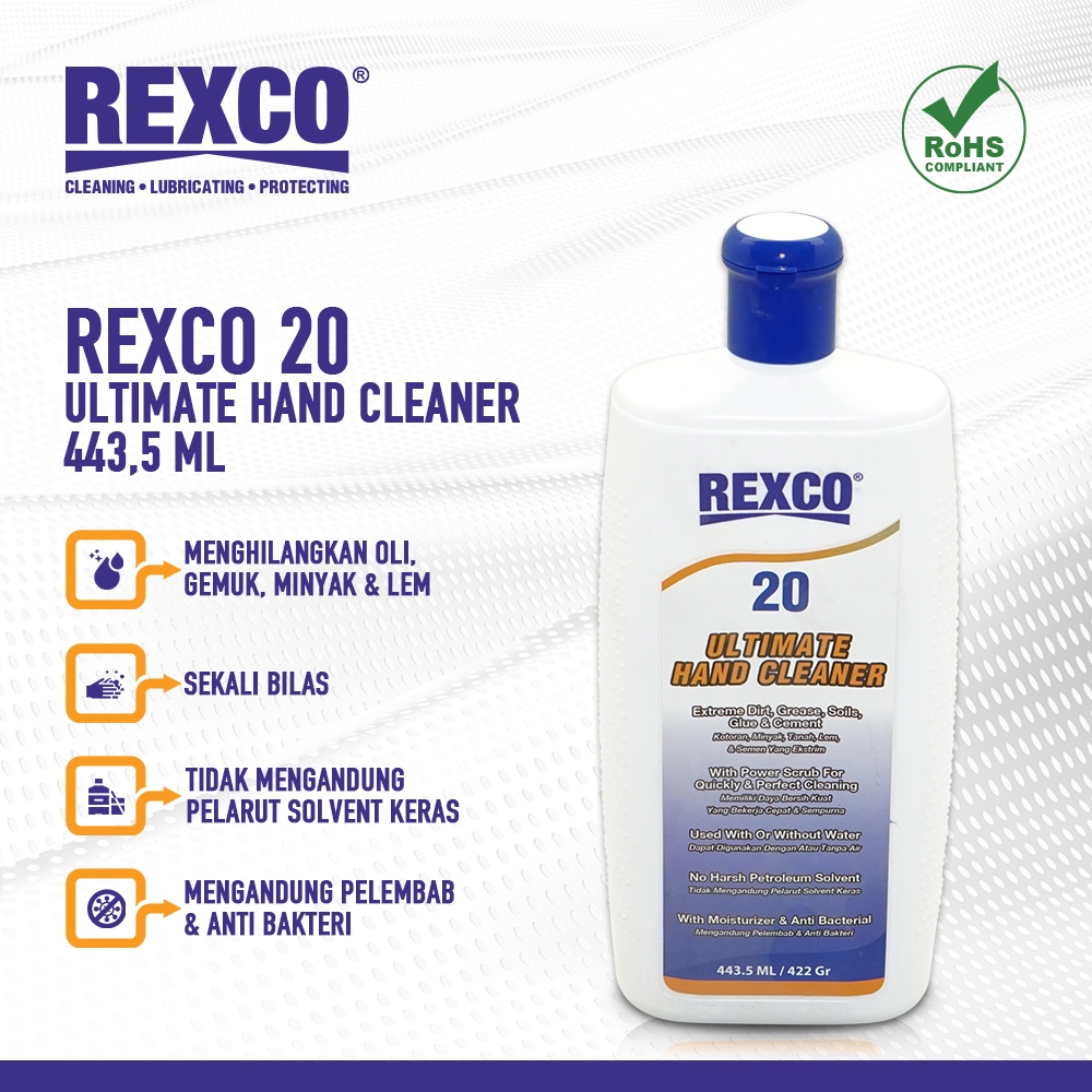 Hand Cleaner Pembersih Minyak Oli Tangan Rexco 20 Rexco20 443.5 ML