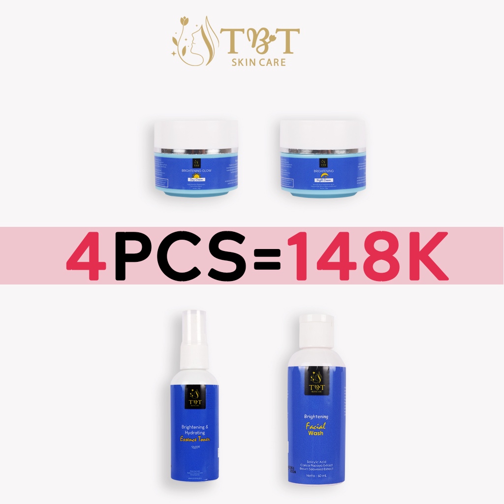 TBT SKIN CARE Paket Basic - Paket Skincare BPOM Mencerahkan Wajah, Mencegah Jerawat & Penuaan Dini