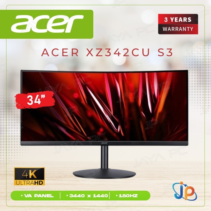 Monitor Acer NitroLED XZ342CU S3 - Curved 4K UHD 34" Inch