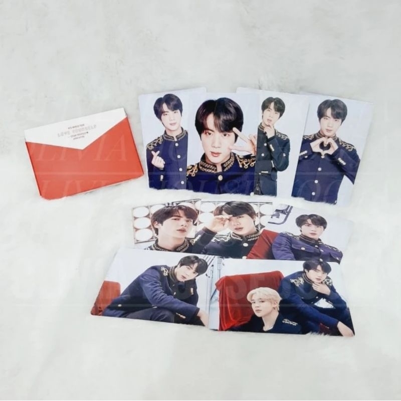 Photocard Jin BTS Japan Edition Speak Yourself Merah Mini Photocard BTS Love Yourself Japan Editon J