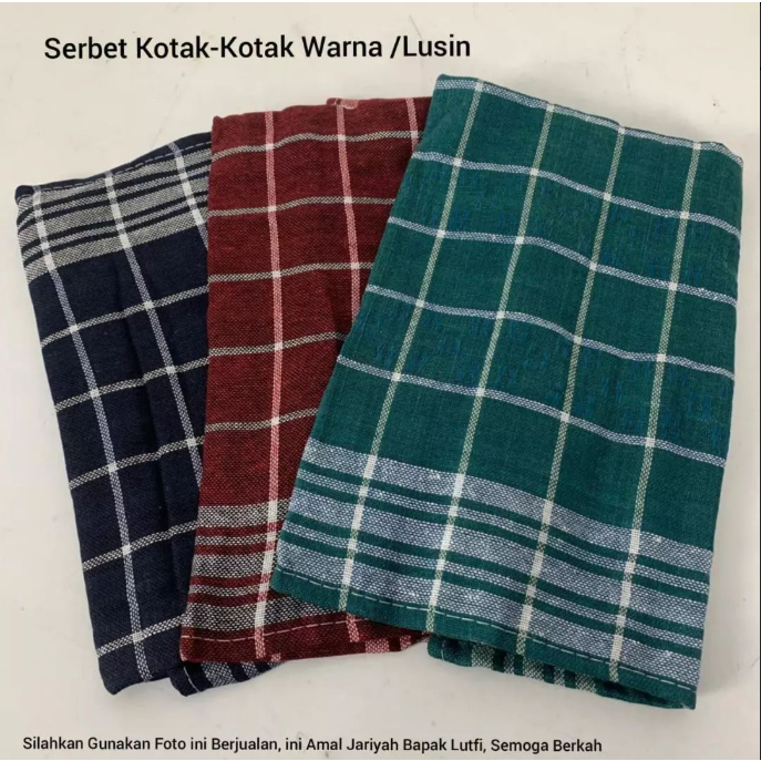 49.Serbet Kotak-Kotak Warna/ Lusin