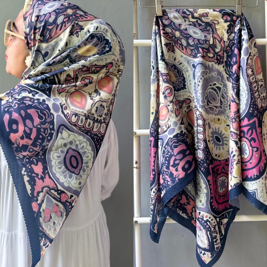 PROMO SALE hijab voal motif denay journey My lady VZ kualitas premium  segi emapat voal sublim motif