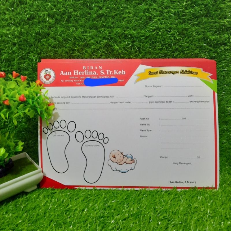 

Kartu Keterangan Lahir Bayi / Kartu Welcome Baby Bisa Custom