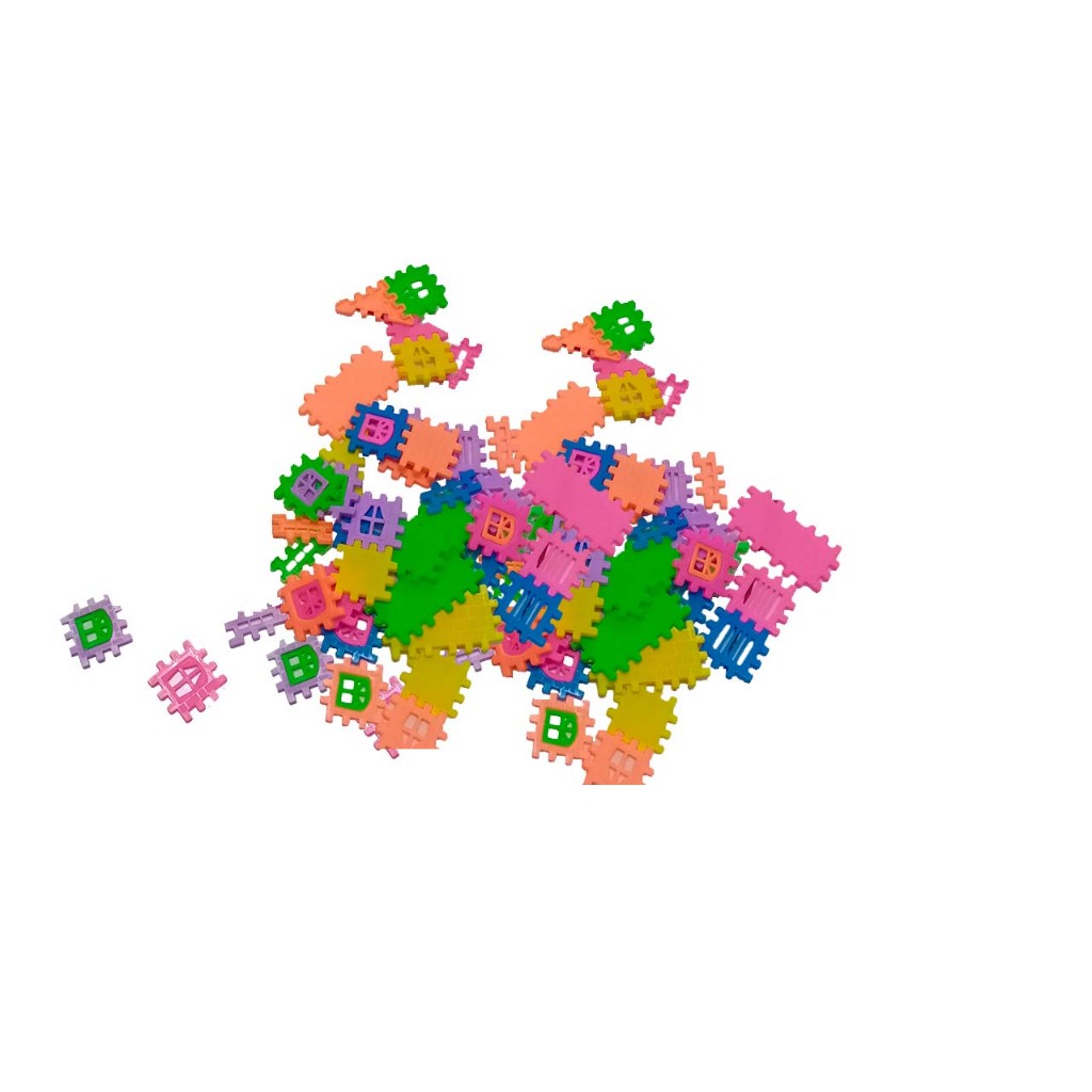 Mainan Anak Bayi Edukasi Pazzle Plastik Susun Merakit Rumah