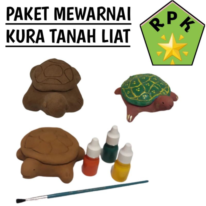 

Paket mewarnai tanah liat bentuk kura - kura