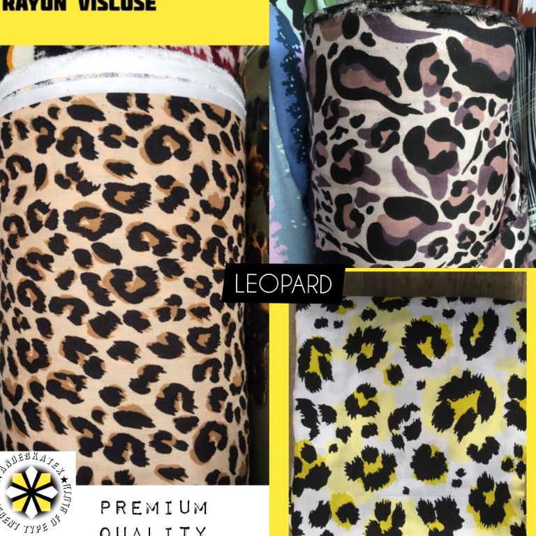 PROMO ALE KAIN RAYON PREMIUM GRADE A  MOTIF LEOPARD