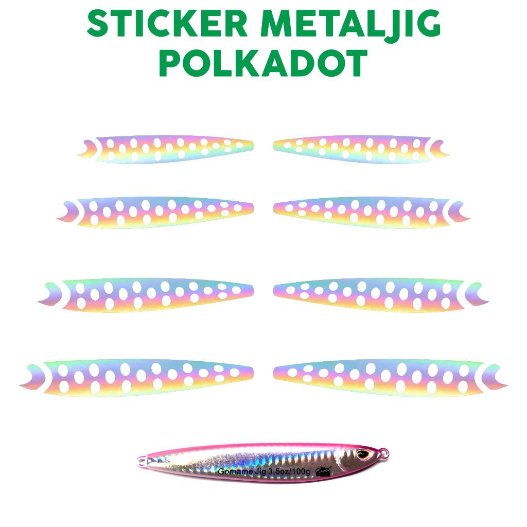 Stiker polkadot untuk umpan metal jig gomame