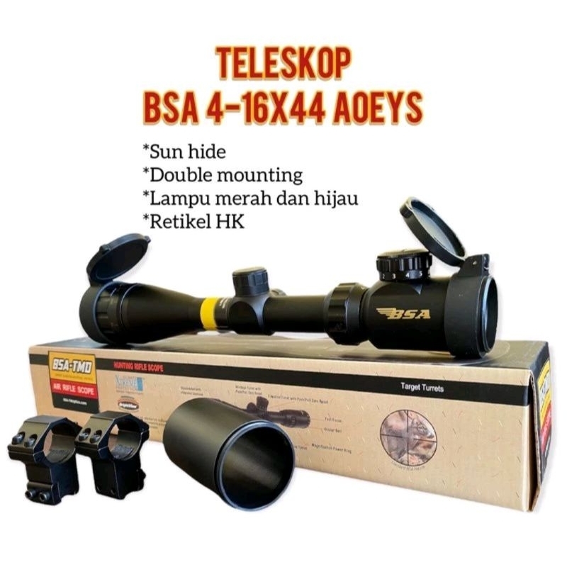 Teleskop teropong BSA 4-16x44 AOEYS
