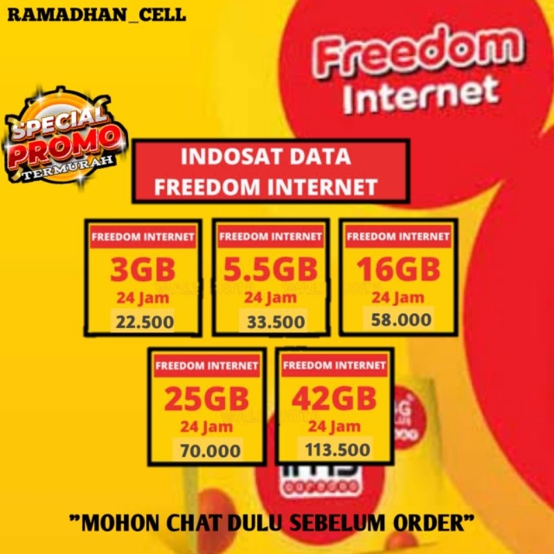 Kuota Data Indosat IM3 Freedom Internet|paket data indosat freedom termurah