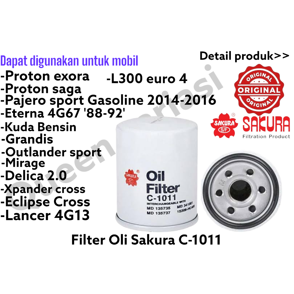 FILTER OLI PROTON EXORA / PROTON SAGA SAKURA C-1011