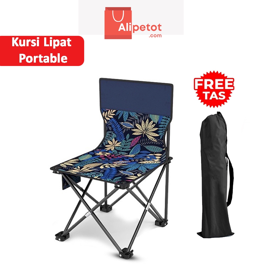 Kursi Lipat Outdoor Kursi Lipat Camping Portable Folding Chair Serbaguna Meja Lipat Outdoor Free Tas
