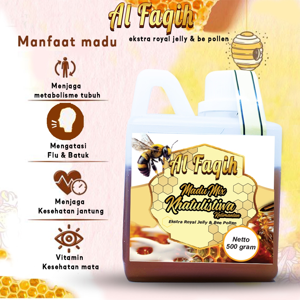 

madu hutan super kalimantan ekstra propolis royal jelly 500 gr