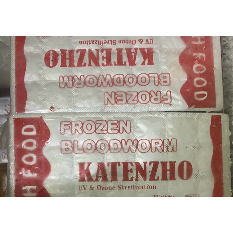 Cacing beku katenzho pakan ikan beku