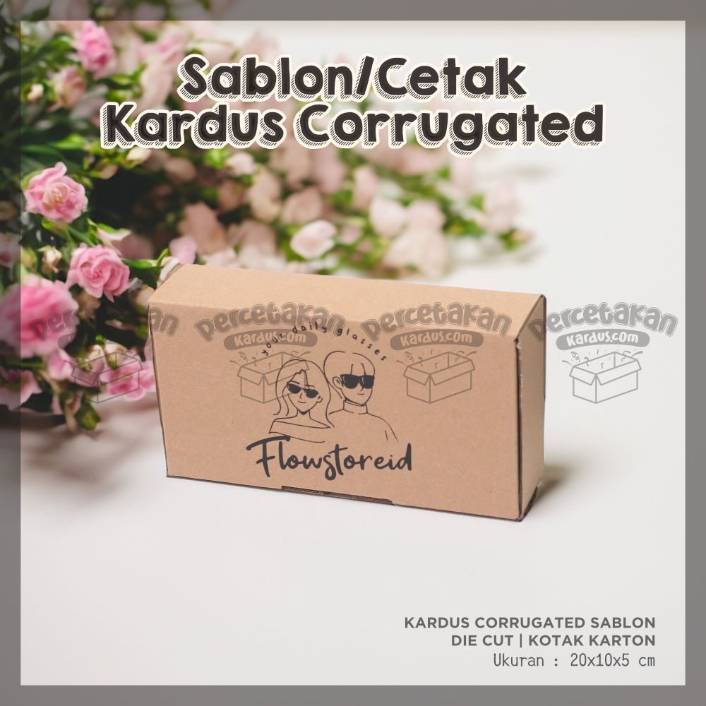 

Sablon / Cetak Kardus Corrugated 20x10x5 CM | Die Cut | Kotak Karton