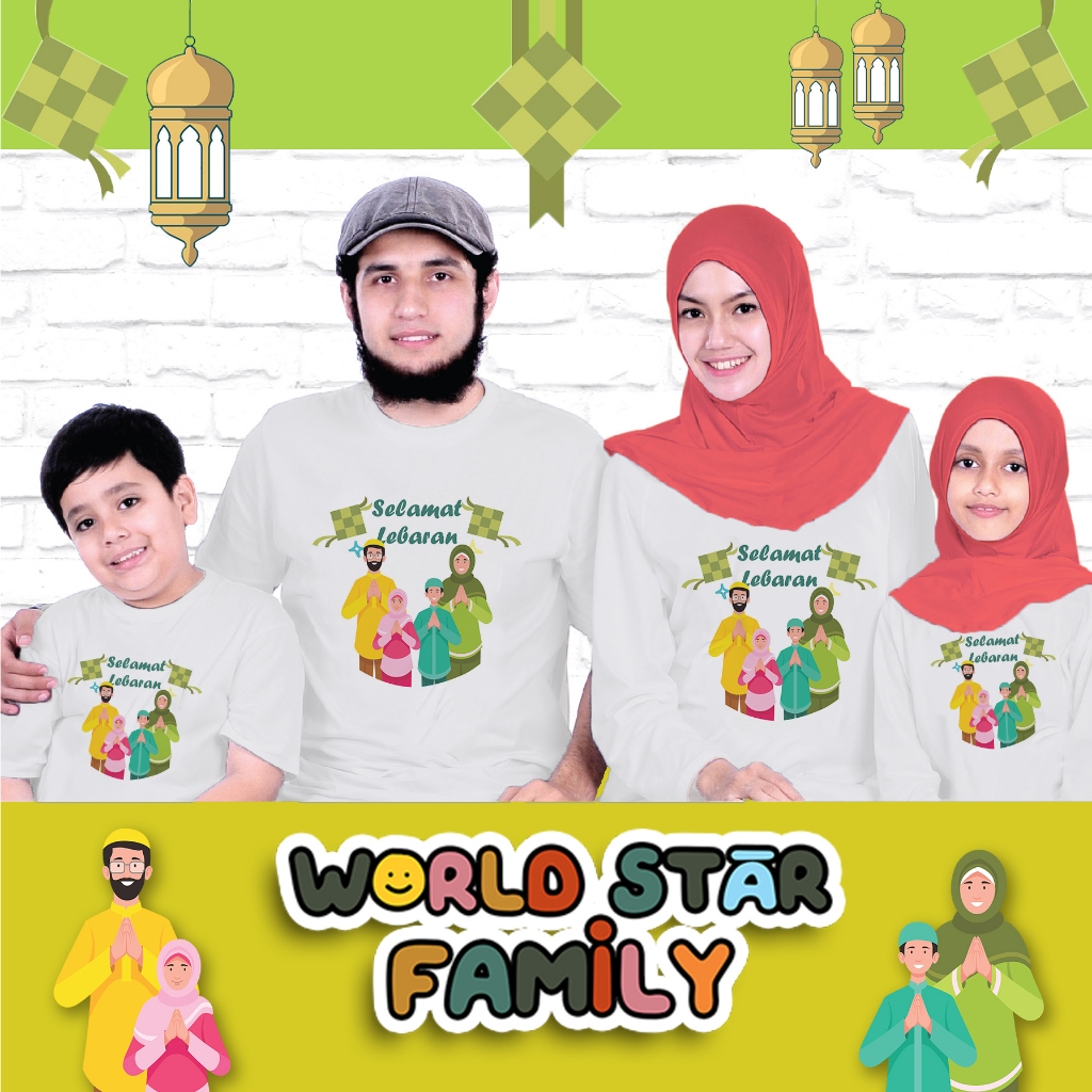 WSF KAOS LEBARAN KELUARGA KAOS IDUL FITRI COUPLE KAOS COUPLE KELUARGA KAOS Baju Kaos Atasan Couple K