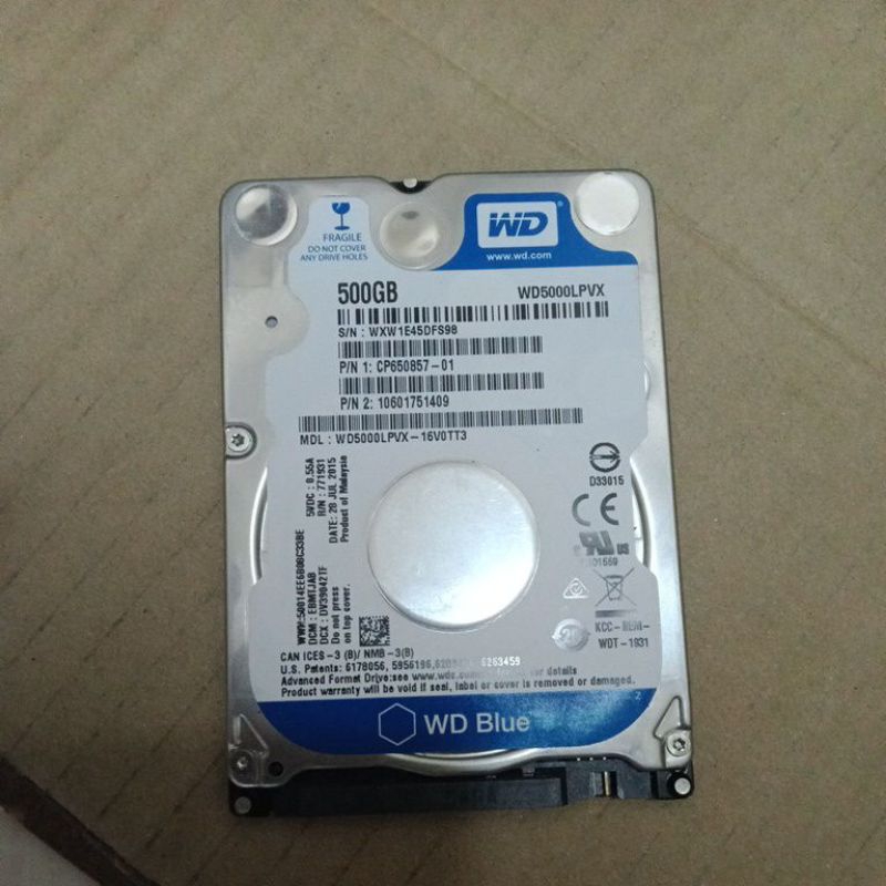 HARDISK INTERNAL 500GB WD BLUE ISI WINDOWS 10