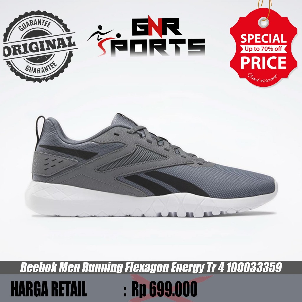 Reebok Men Running Flexagon Energy Tr 4 Sepatu Lari Pria 100033359 Original 100%