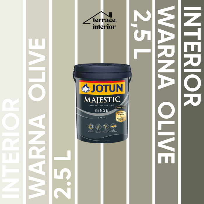 Cat Tembok Majestic Sense Interior Jotun warna Olive 2.5 L