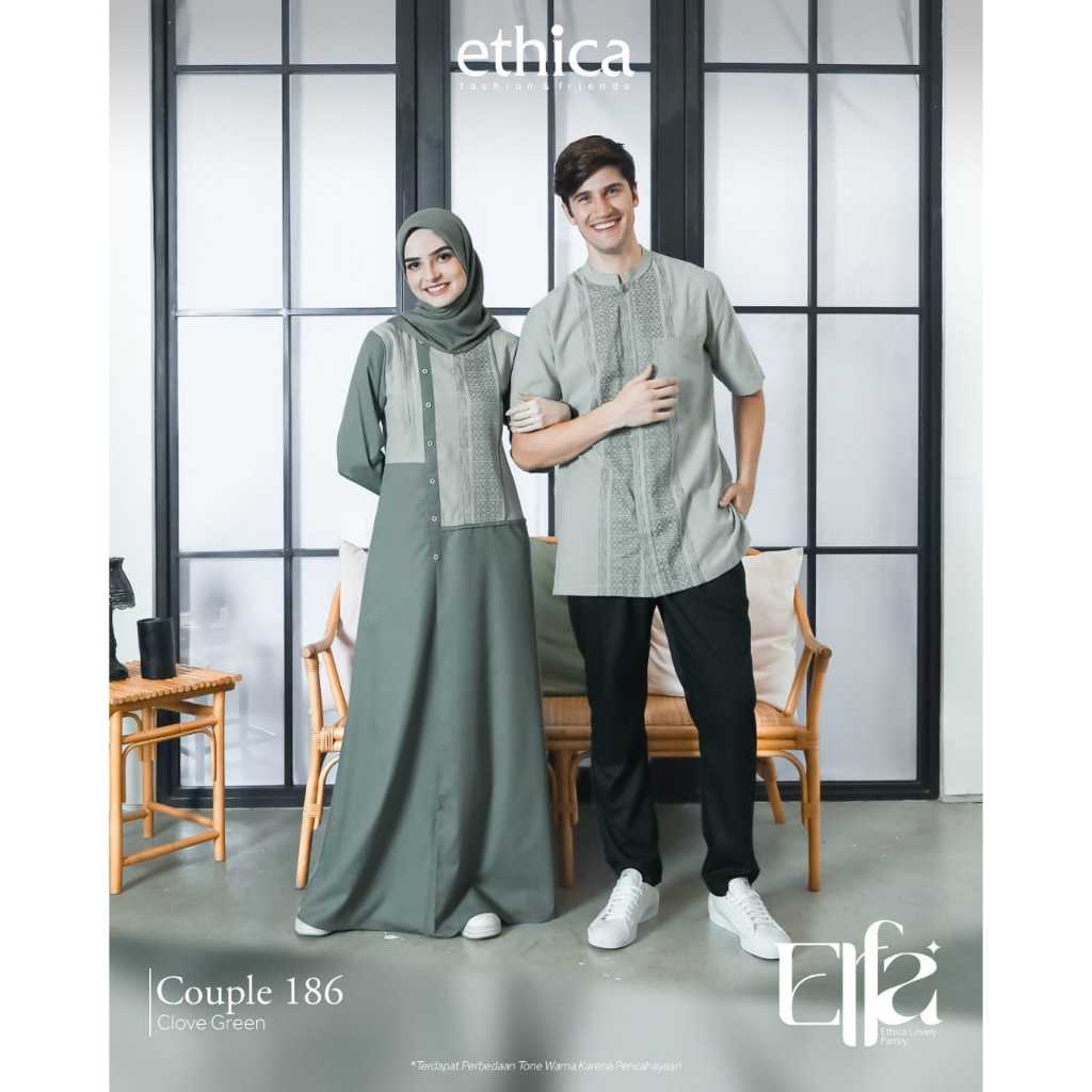 SARIMBIT KELUARGA ETHICA COUPLE 186 CLOVE GREEN / BAJU SARIMBIT KELUARGA TERBARU 2024 BY ETHICA ORI