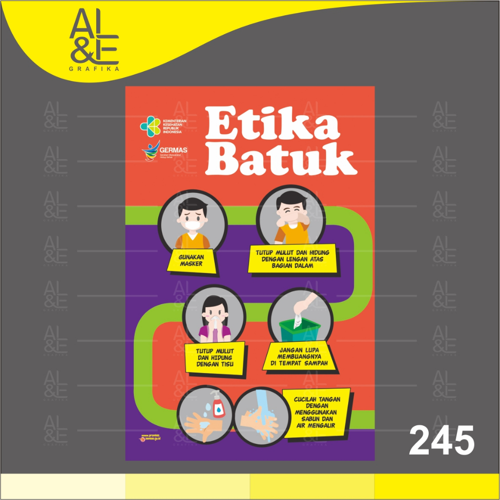 

245 - Stiker Etika Batuk - Vinyl Stiker Ritrama Indoor
