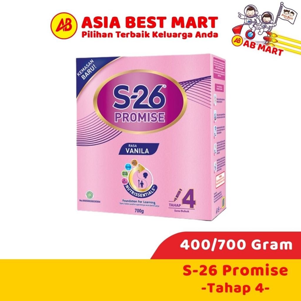 

S-26 Promise 700gr 400gr Tahap 4 Box / Susu Formula Bubuk Pertumbuhan Anak