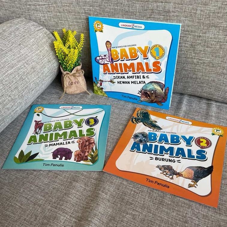 LM BABY ANIMALS - Buku Cerita Anak Binatang Hewan Bilingual Bahasa Indonesia Inggris Ikan Mamalia Bu
