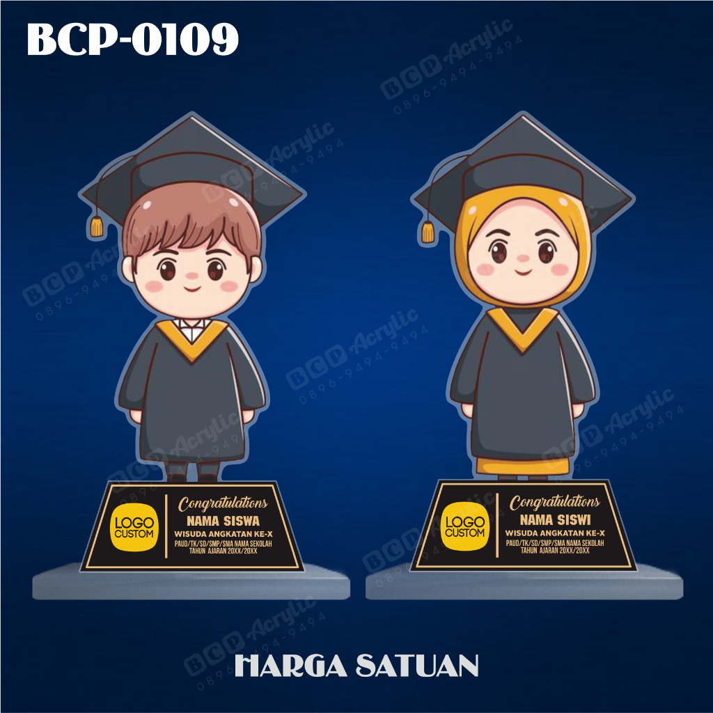 PLAKAT WISUDA, PIALA WISUDA, PIAGAM WISUDA, MEDALI WISUDA, PLAKAT WISUDA AKRILIK, PIAGAM WISUDA AKRI