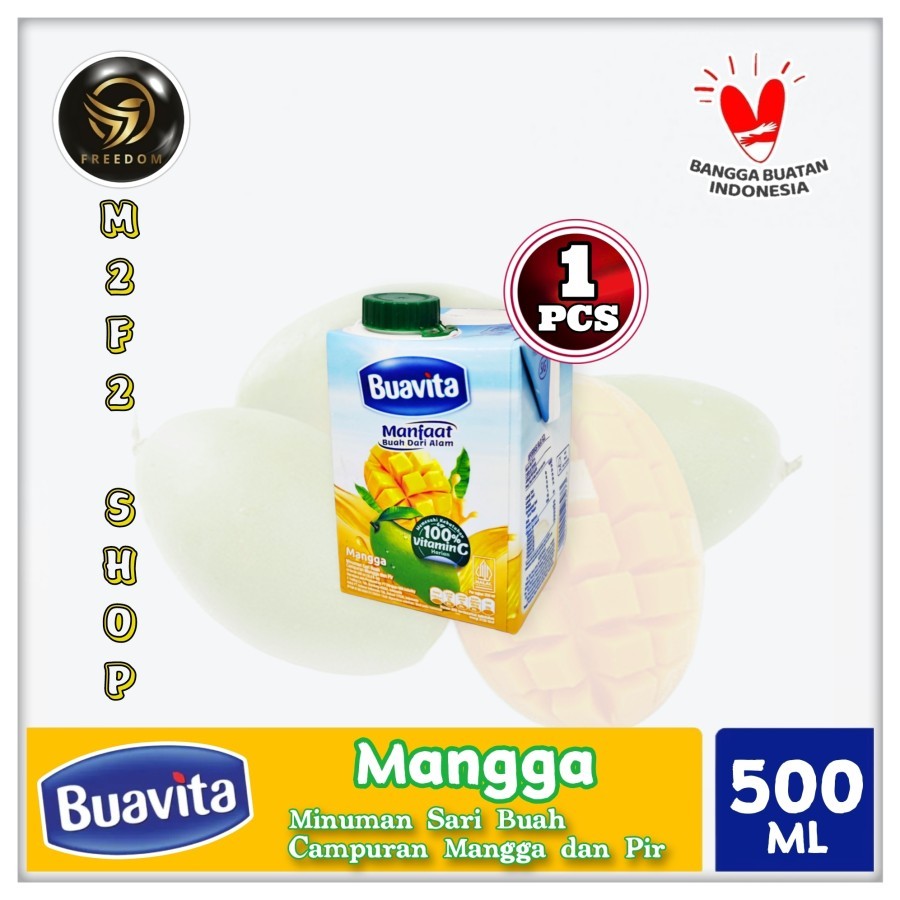 Jus Buavita Rasa Mangga Kotak | Juice Mango - 500 ml (Kemasan Satuan)