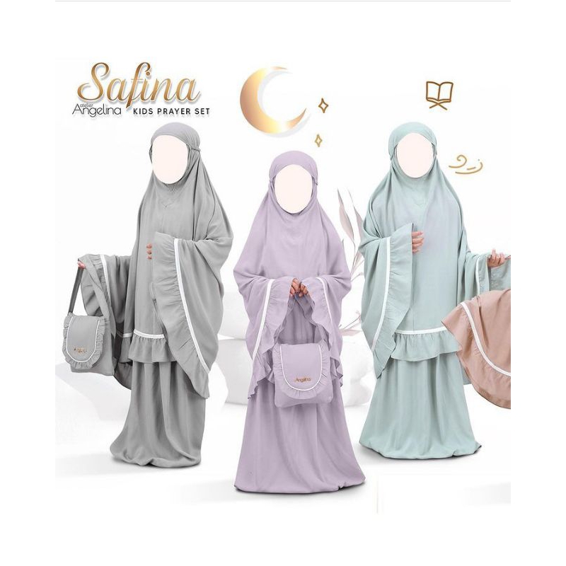 SAFINA - KHANSA - SHAFIYYAH Prayer Set KIDS Mukena Anak by Atelier Angelina