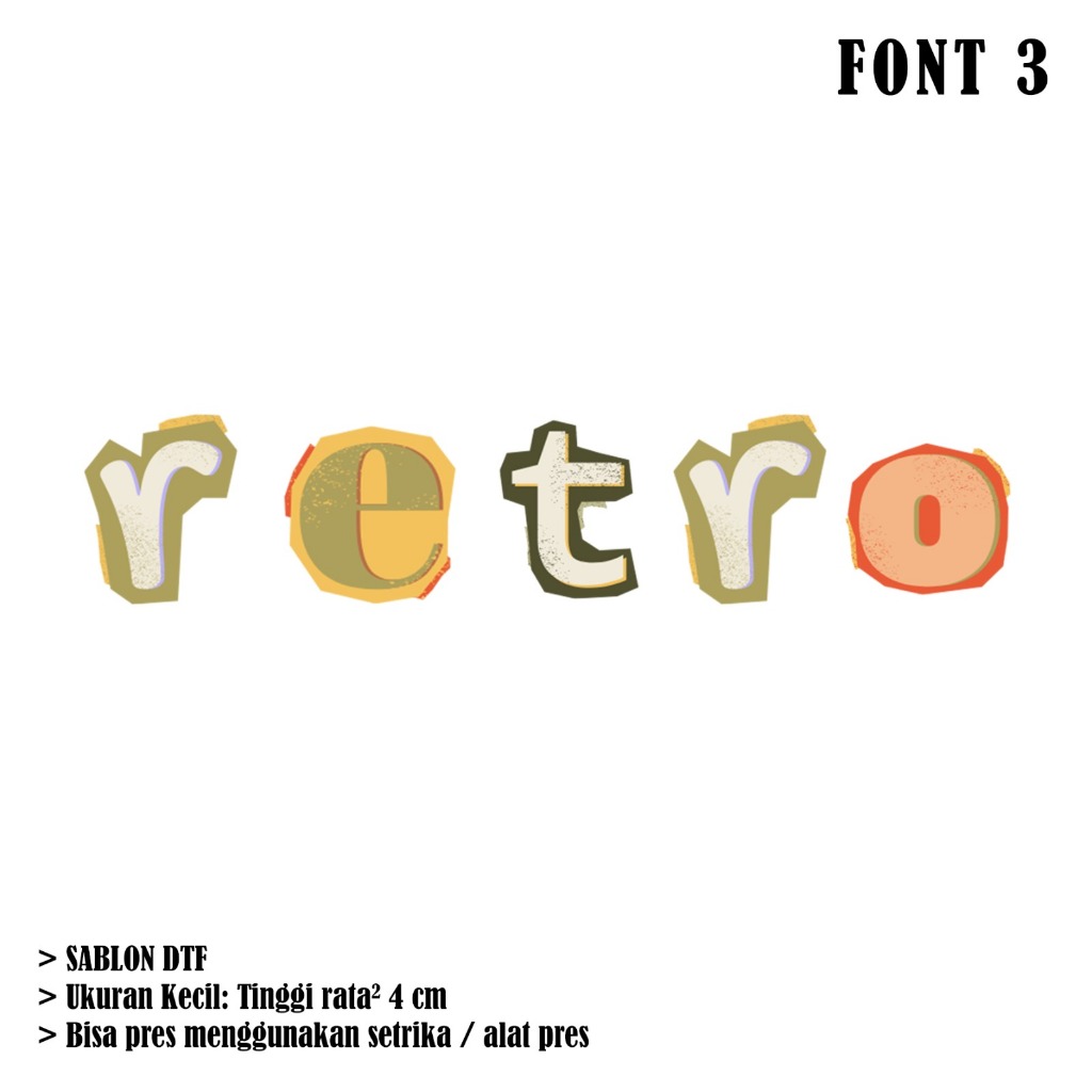 

Stiker MG Alphabet Kata-Kata Kaos Sablon Cetak DTF Label Printing
