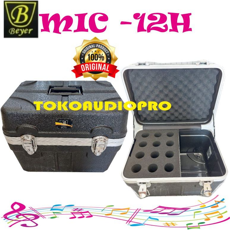 Koper Mic Beyer Mic-12H Hardcase Mic isi 12 Koper Mic