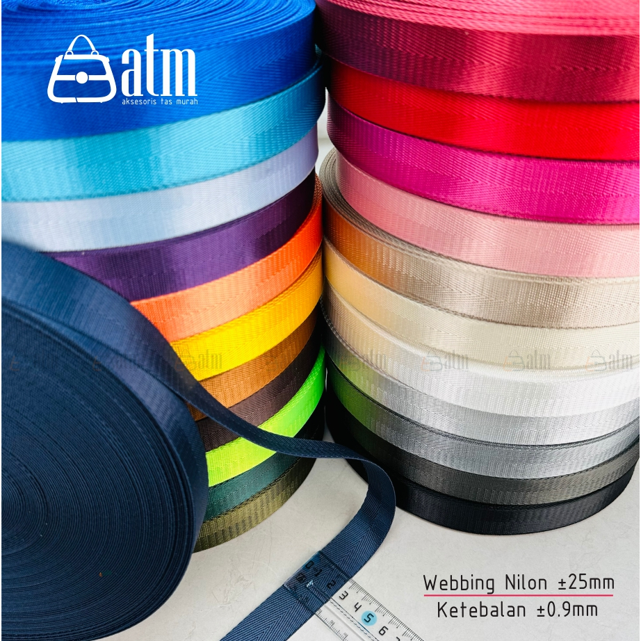Webbing Nilon 25mm Motif Panah 1 Yard